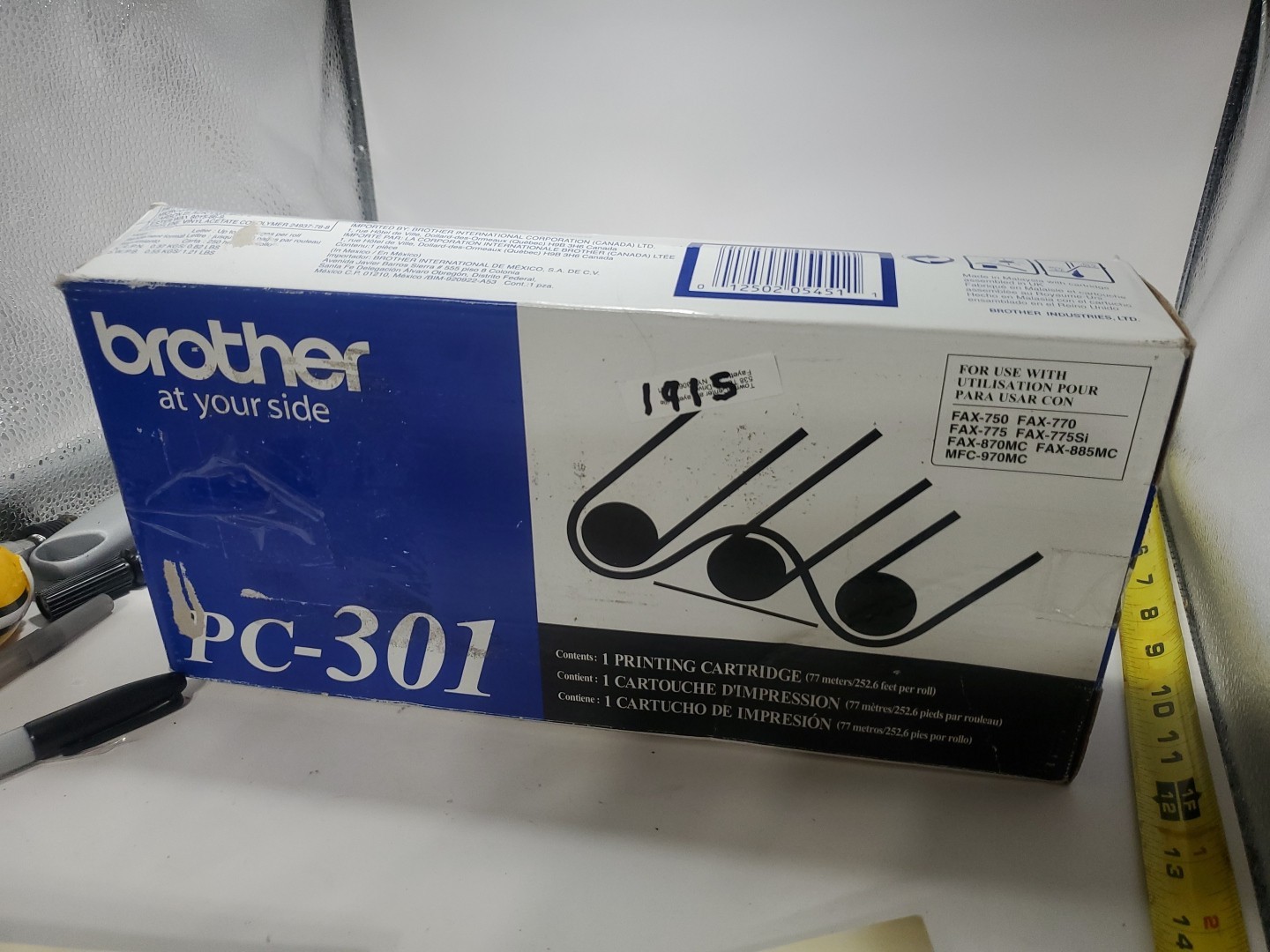 Brother PC-301 Thermal Transfer Printing Cartridge - Black (1 Pack)