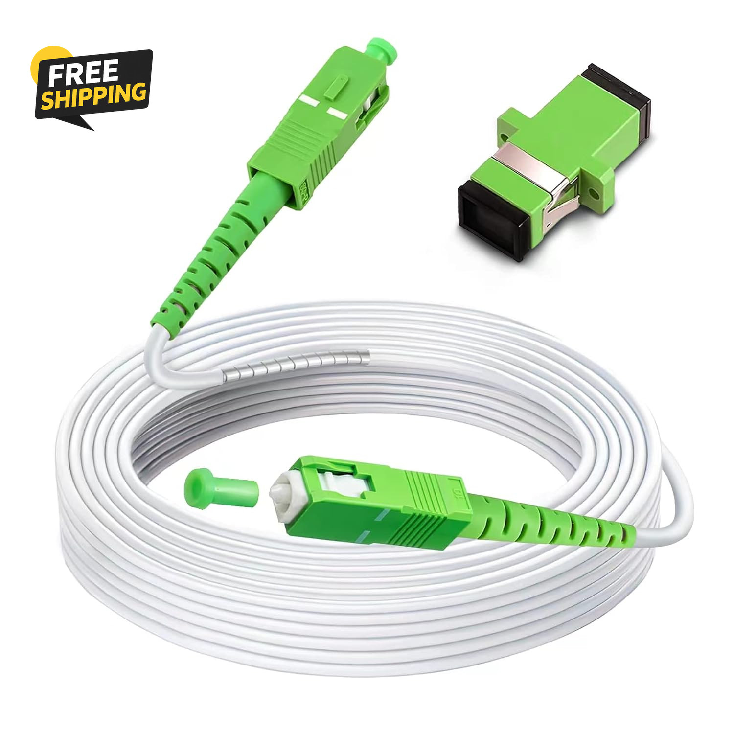 50FT SC/APC to SC/APC Fiber Optic Cable Armored Single Mode OS1 OS2 LSZH