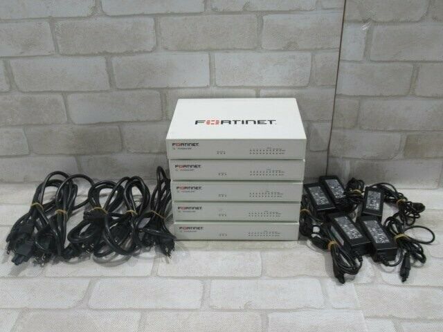 Fortinet Fortigate-60F Network Security Firewall Initialized FG-60F w/Adapter
