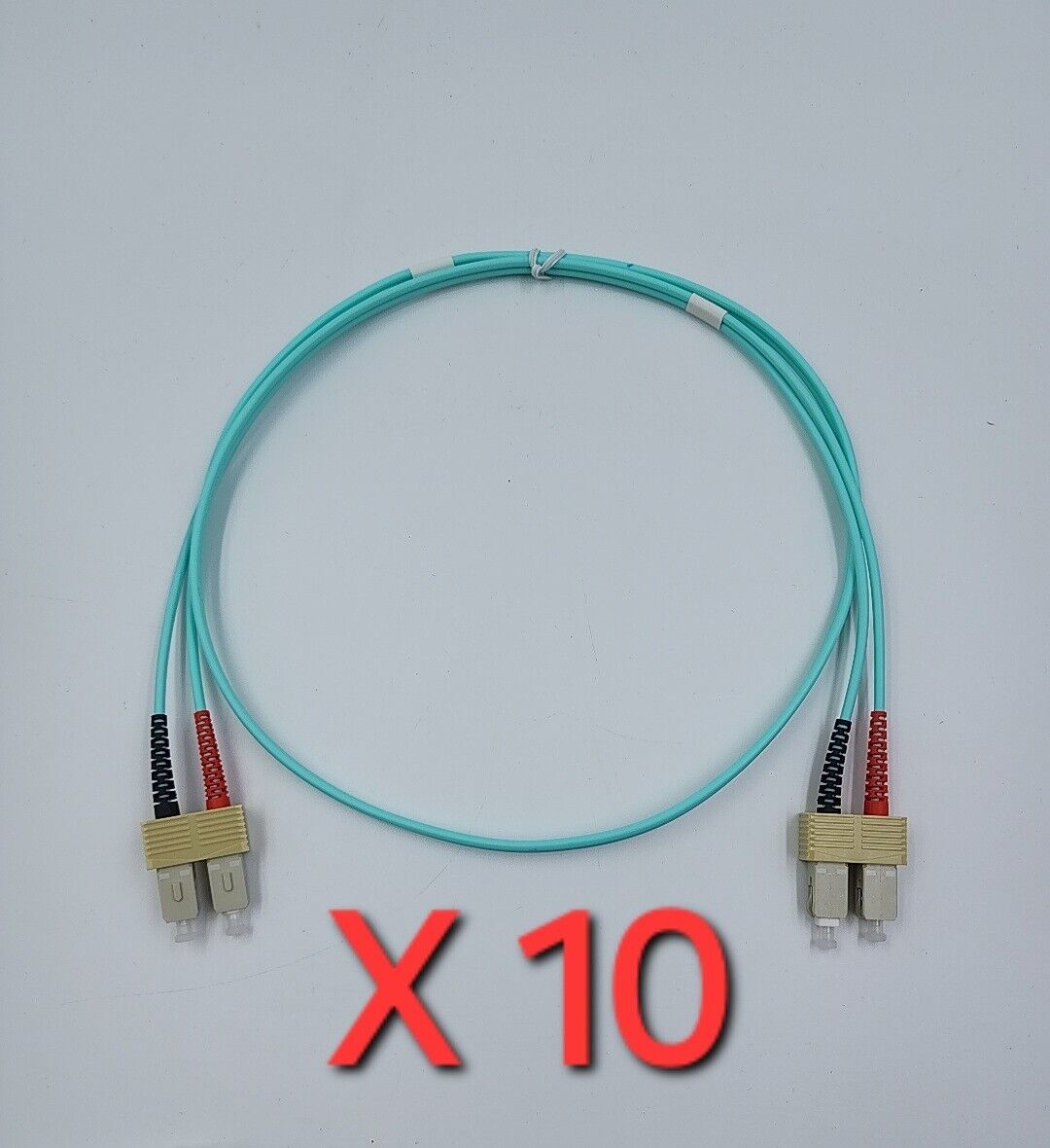 10 X Corning 1M SC to SC UPC Duplex 10G OM3 Multimode Fiber Optic Patch Cable