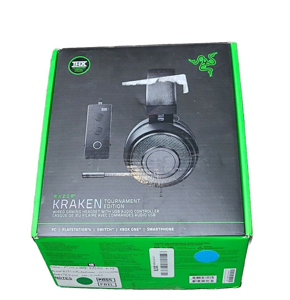 Razer Kraken Tournament Edition Black Over the Ear Headsets for Multi-Platform