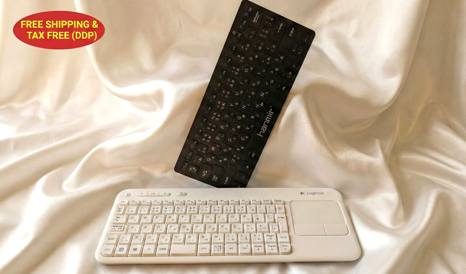 Logitech K400r White & Hanmir Bluetooth Keyboard Bundle Set JIS Layout DDP