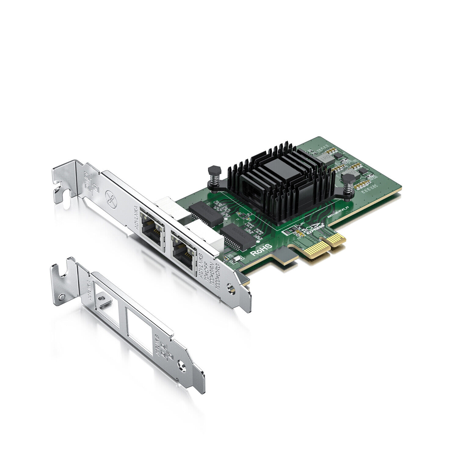 1.25G NIC Network Card Dual RJ-45 Port PCIe X1 For Intel 82571 controller 