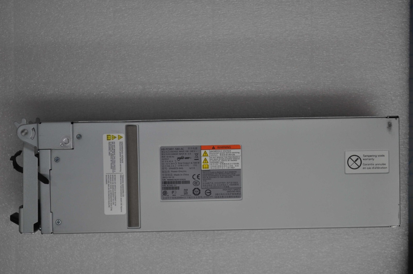 IBM StorWize V7000 584W Power Supply Grade B 00AR038