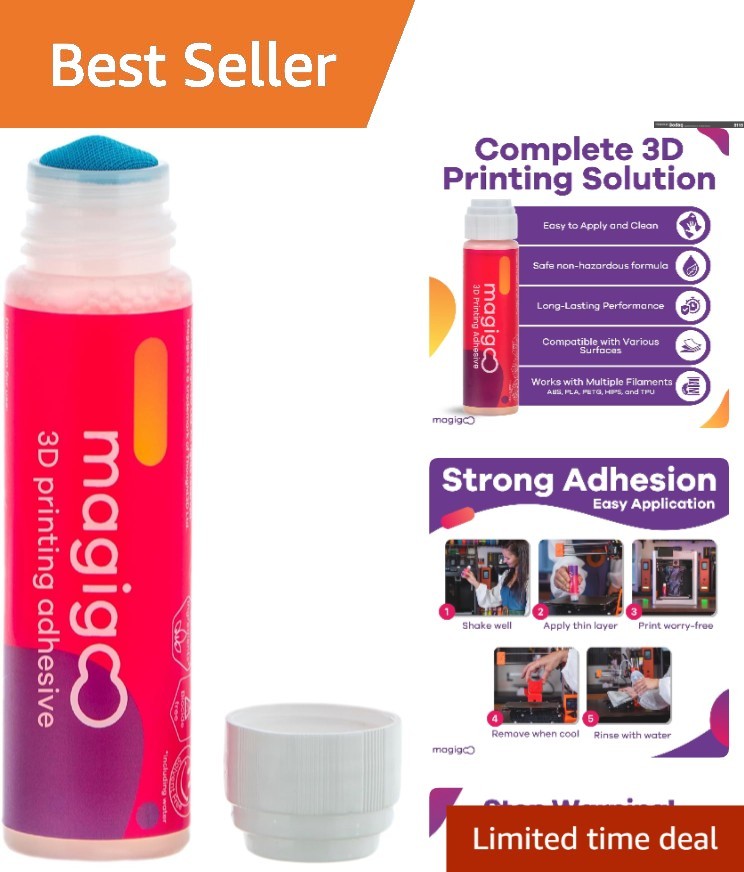 Versatile 3D Printing Adhesive Glue - 50mL for Glass, PEI, Buildtak, Kapton