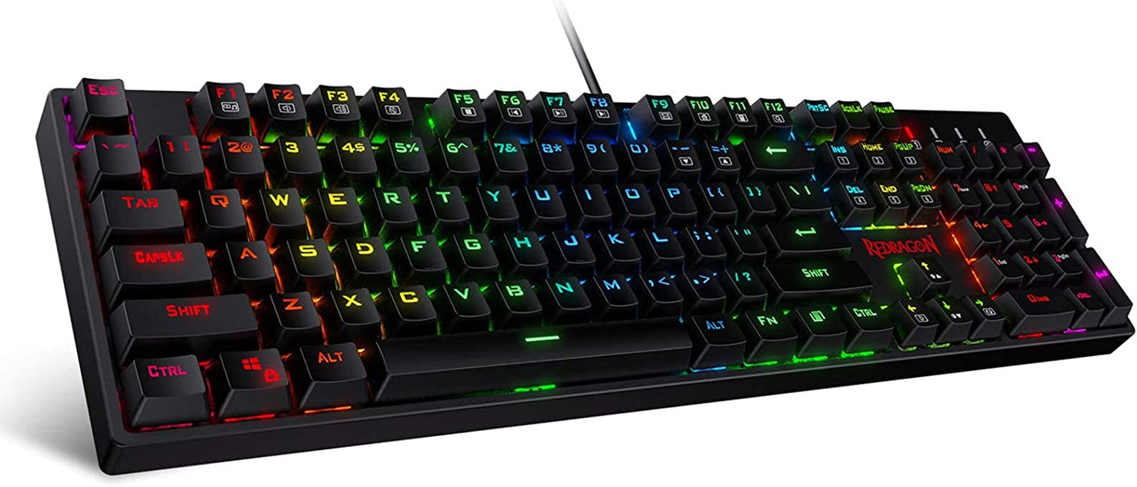 Redragon K582 SURARA RGB LED Backlit Mechanical Gaming Keyboard with 104 Keys-Li