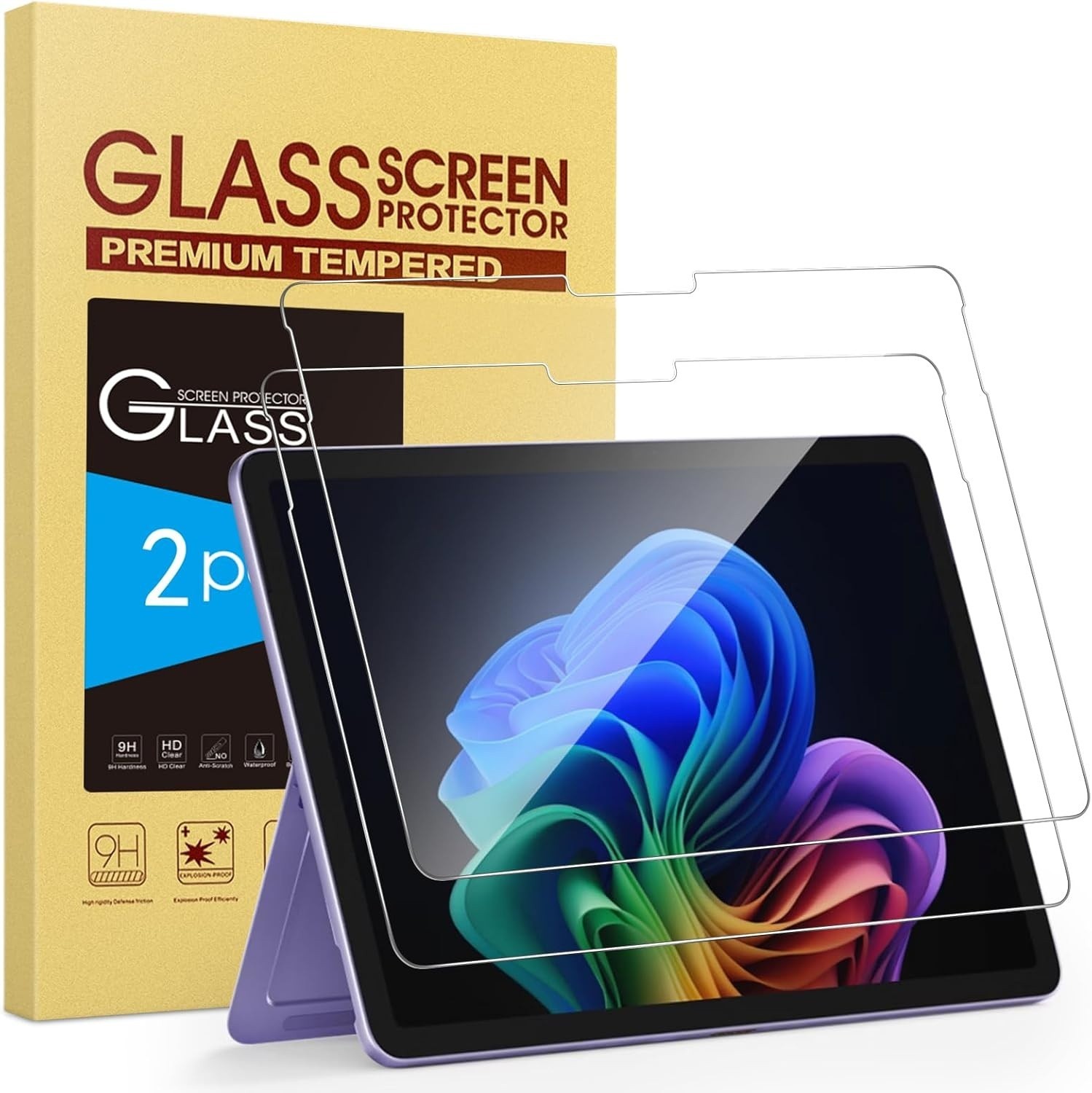 (2 PCS) Microsoft Surface Pro 12'' 2025 PC Tablet 12 inch Glass Screen Protector