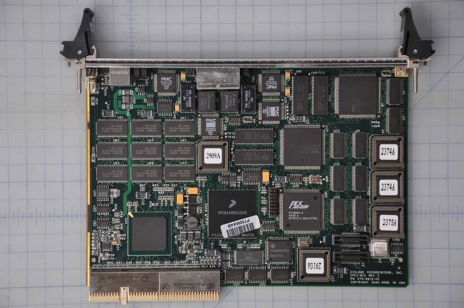 CYCLONE MICROSYSTEMS DATA LINK BOARD, 2 PORT ATM-1 USED CM812-064-T3