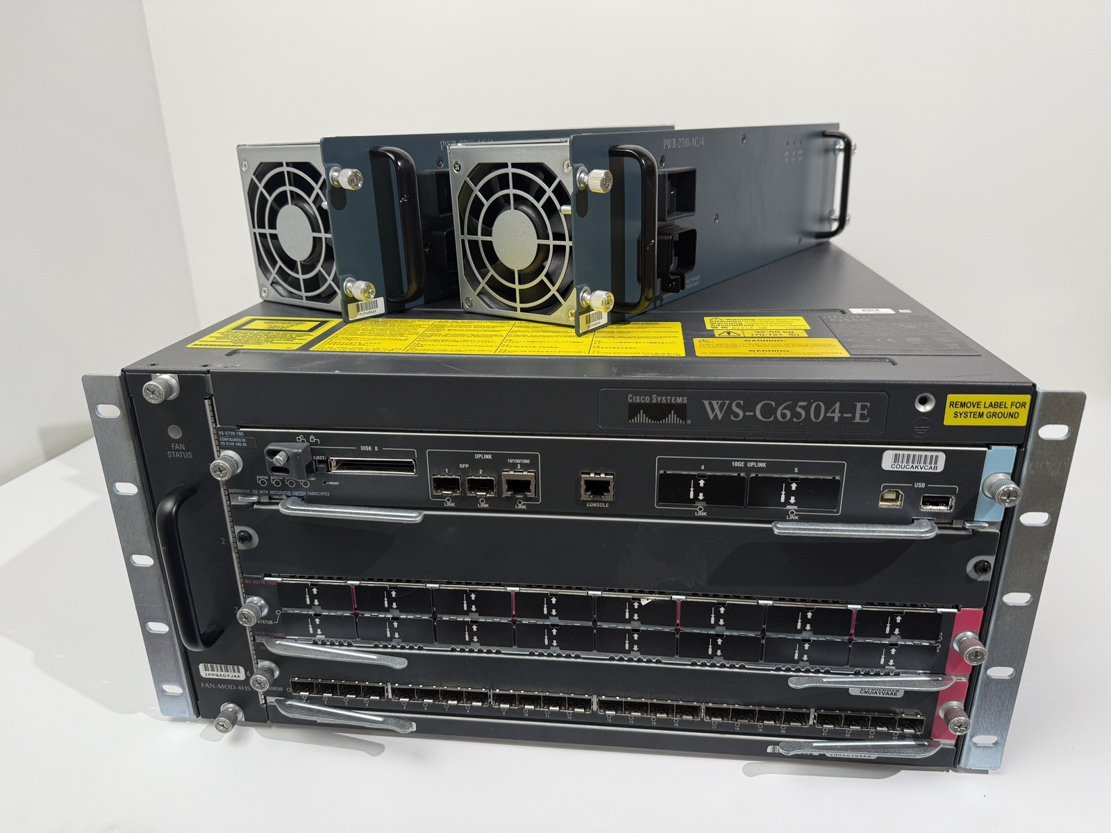 Cisco Catalyst WS-C6504-E Switch VS-S720-10G WS-X6716-10GE WS-X6724-SFP *READ*