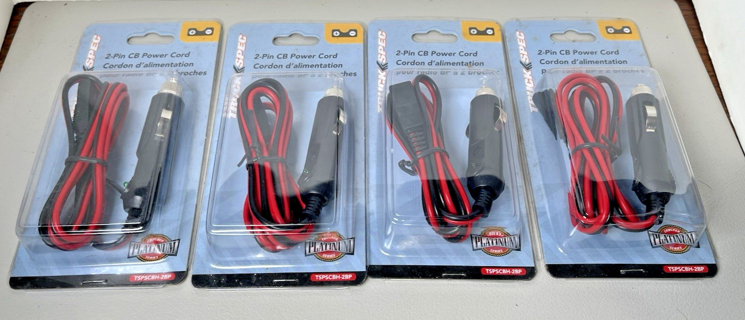 QTY: 4 Truck Spec TSPSCBH-2BP 2 Pin CB Heavy Duty 16 Gauge 12 Volt Cable Truck