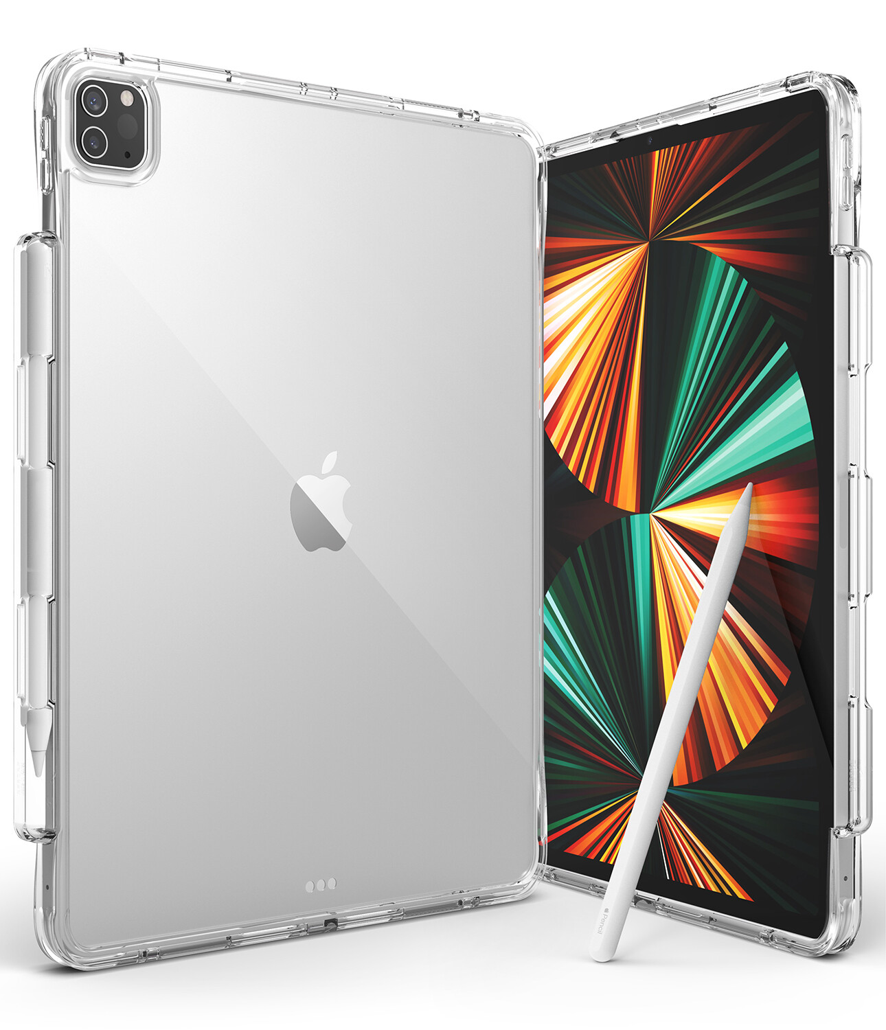 For Apple iPad Pro 12.9'' Case | Ringke [Fusion Plus] Clear with Pencil Holder