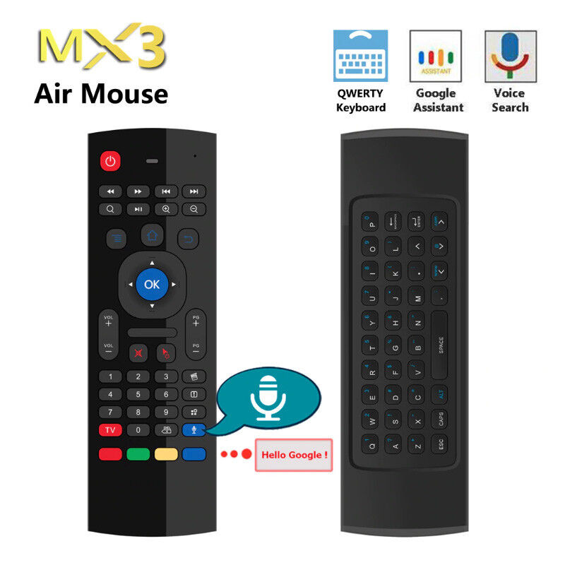 Google Voice Control RF Air Mouse Keyboard Remote for PC Android Smart TV Box