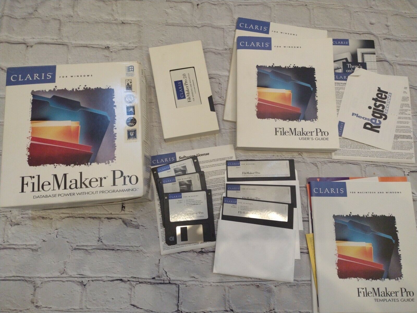 FileMaker Pro Software vintage 3.5 and 5.25