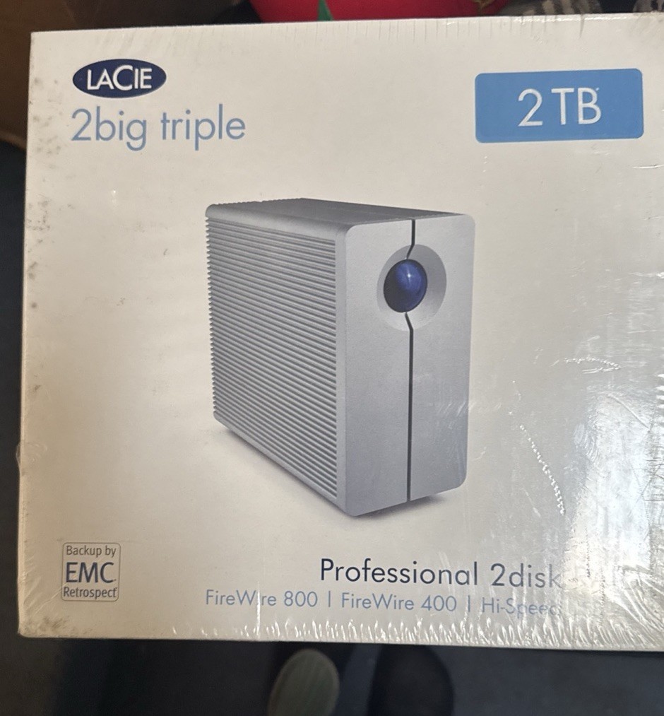 Lacie D2 Quadra Gray eSATA 2TB USB Professional 2 disk RAID Hard Disk Desktop