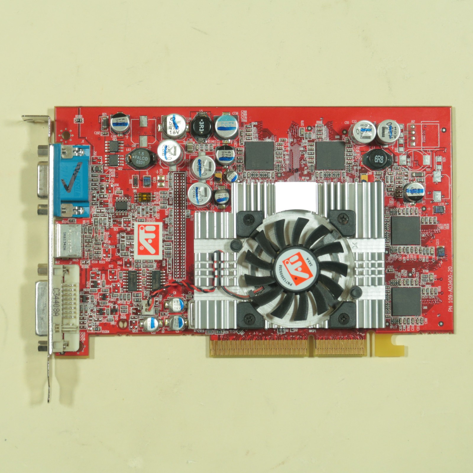 ATI Radeon 9600 XT 128MB AGP Graphics Card VGA DVI S Video Parts Repair