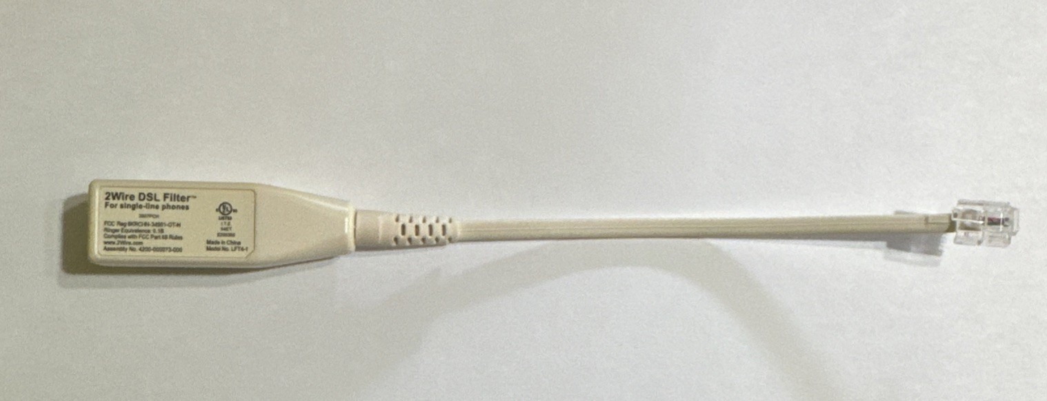 DSL Filter In Line VERIZON, AT&T , Reduce Erratic Interruption, Beige - NOS