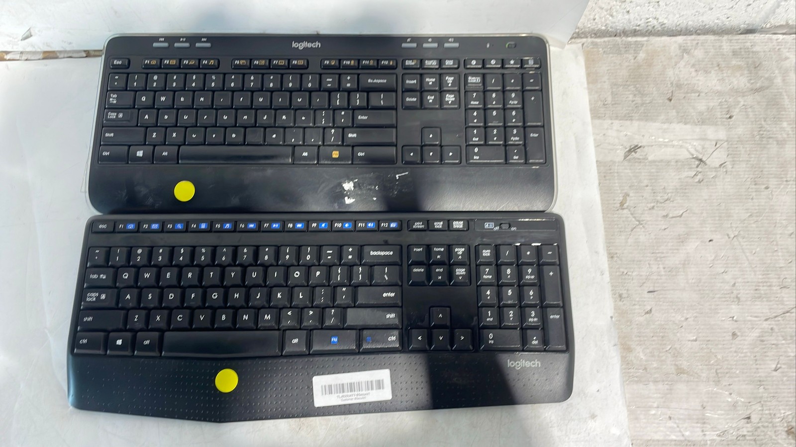 Logitech K520 K345 Wireless Full Size Keyboards QWERTY Lot Of 2