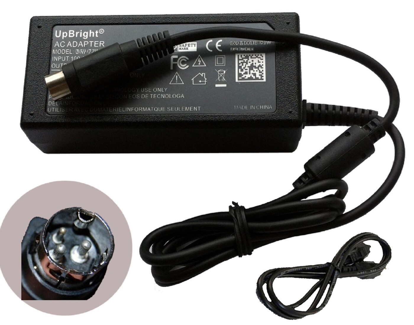 3-Pin 24V 4.2A AC/DC Adapter Charger For Epson Printer Model M284A Power Supply