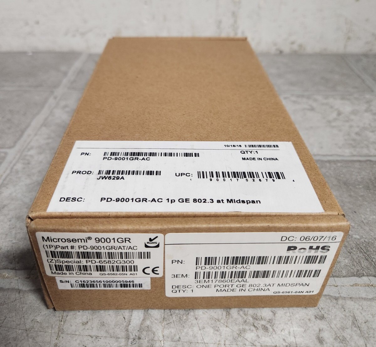 Microsemi PD-9001GR/AT/AC GigaBit 802.3at Midspan