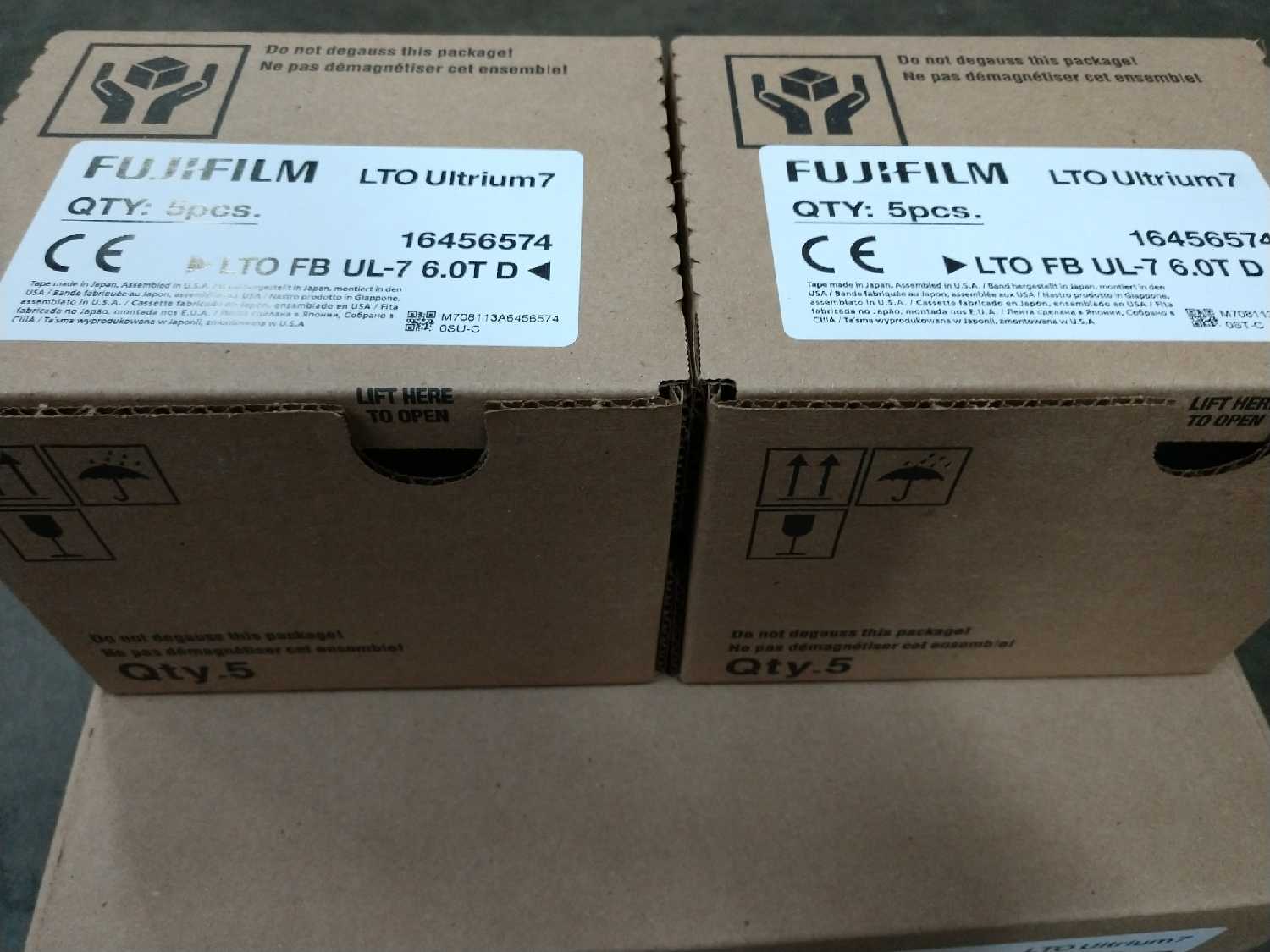 Fujifilm 16456574 LTO Ultrium 7 LTO-7 BackUp Tapes Brand New Sealed (10 Pack)