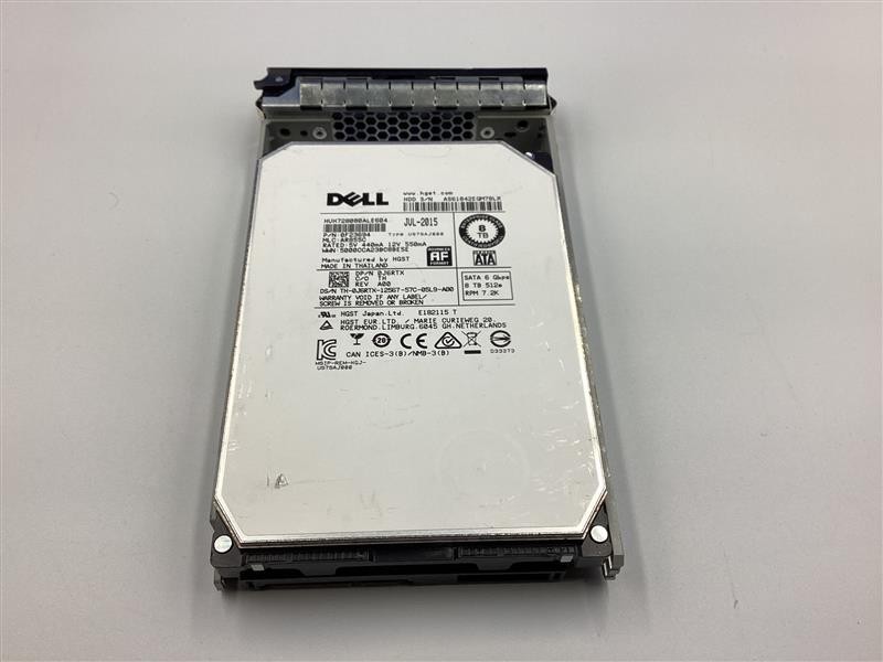 0J6RTX  Dell 8TB 7.2K 6Gbps SATA 3.5in 512e HDD J6RTX  HUH728080ALE604