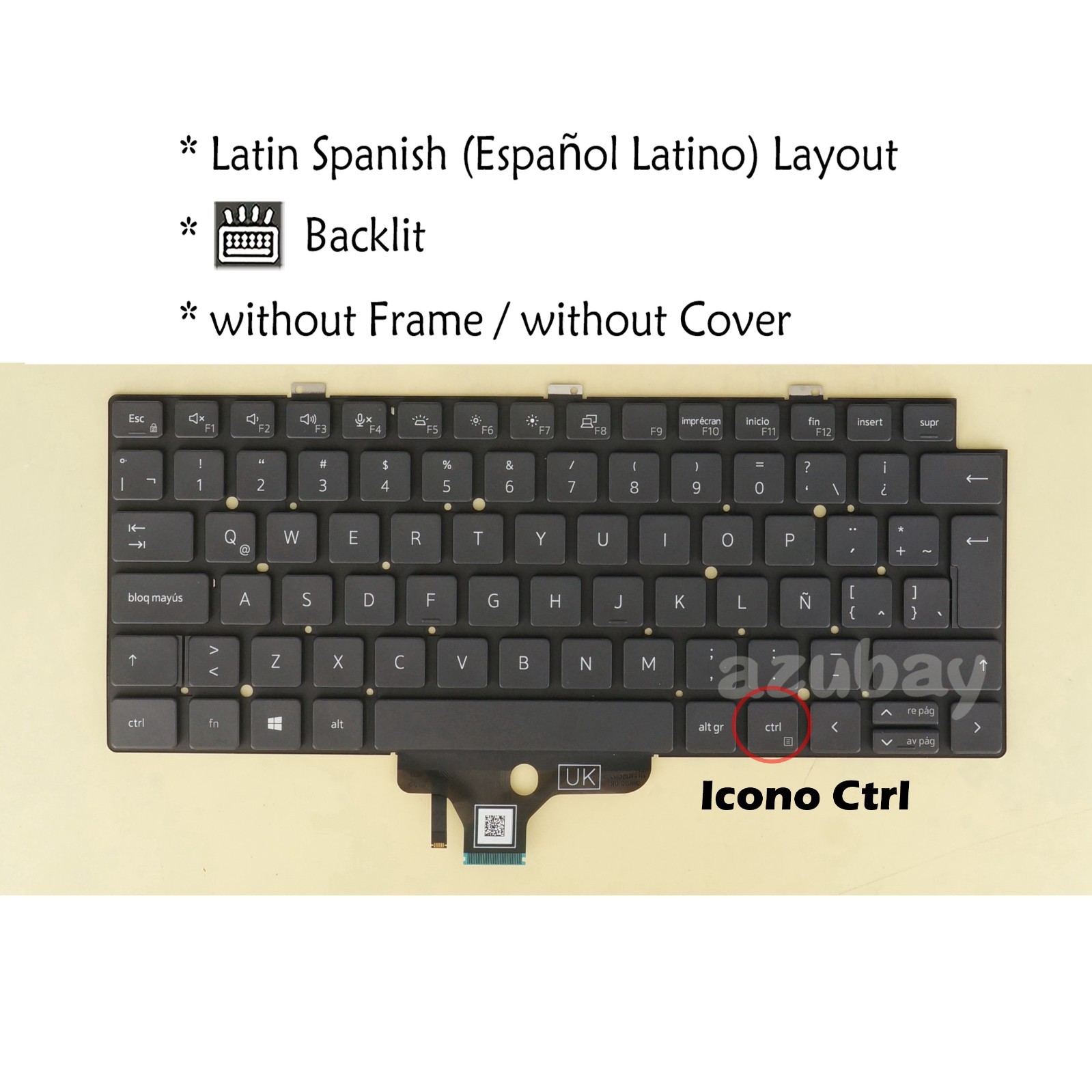 Teclado Portátil en Español / LAS Para DELL Latitude 5350 (2in1) Iluminado