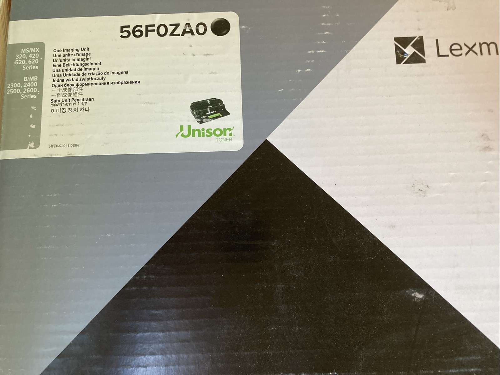 Lexmark 56FOZAO Imaging Unit Toner MS/MX 320,420, 420,530,620 B/MB 2300,24,25,26