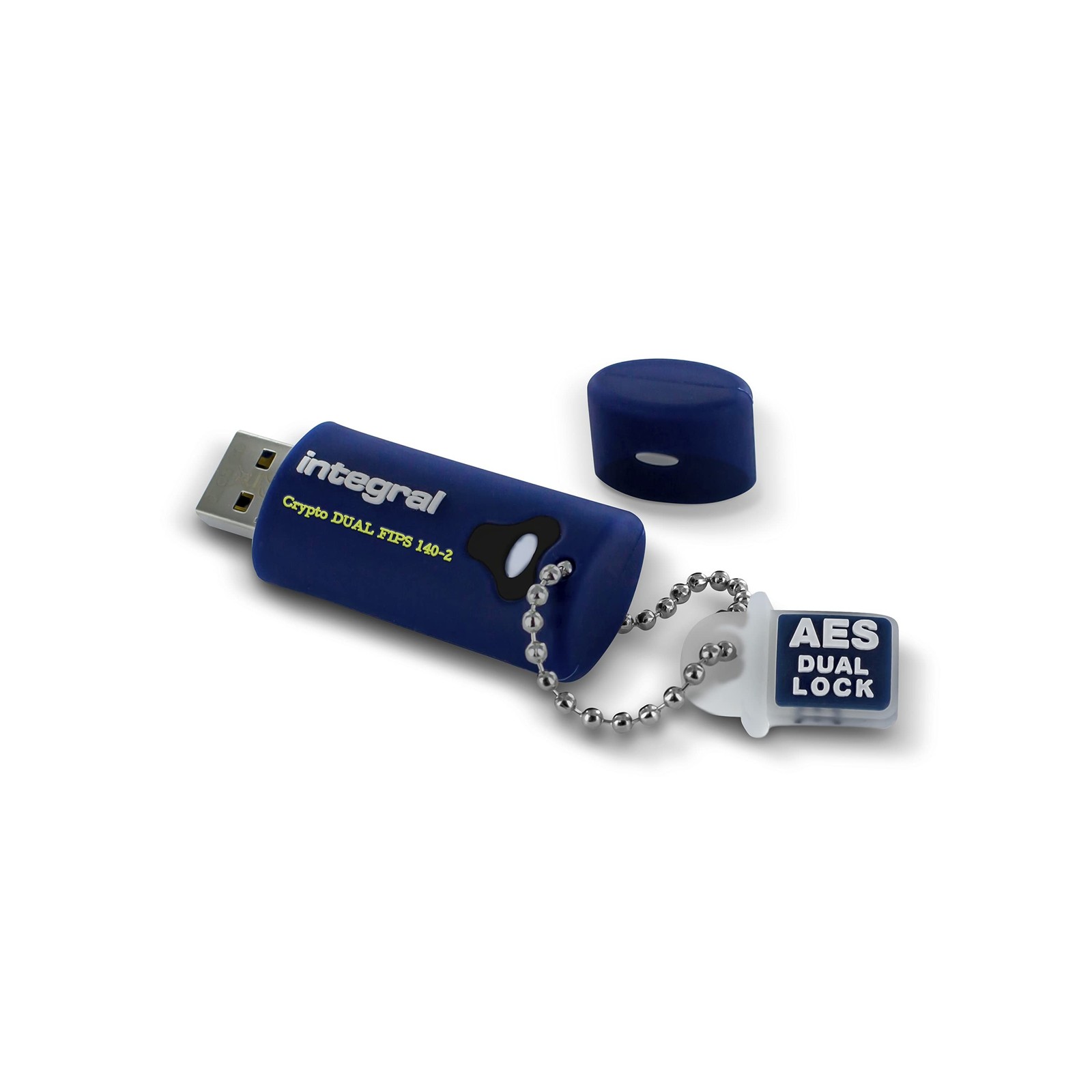 Integral 64GB Crypto-140-2 Dual Password 256-Bit Hardware 3.0 Secure Dual Pas...