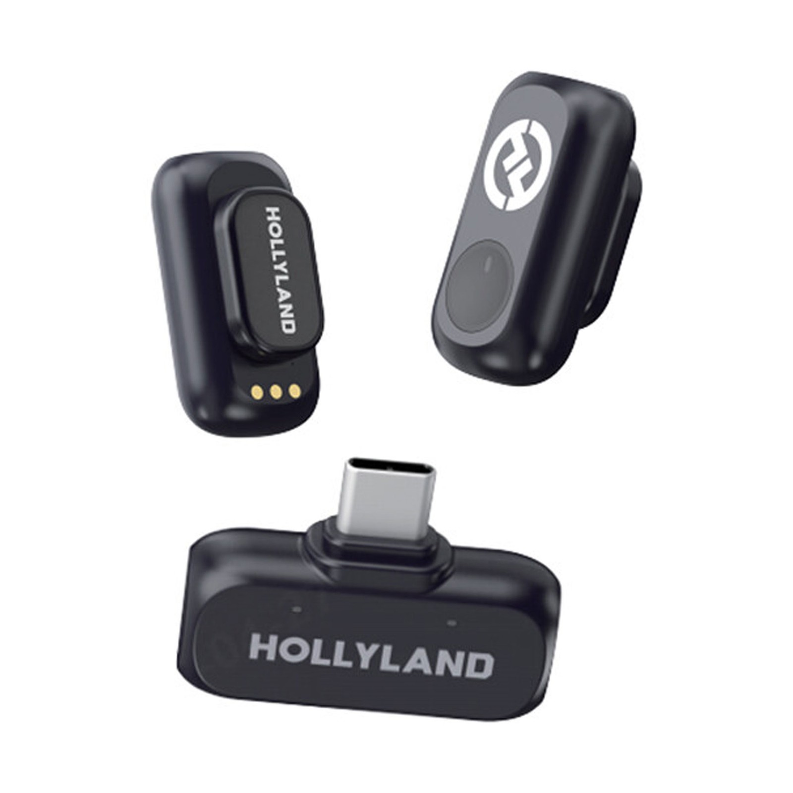 Hollyland LARK A1 Mini Duo 2-Person Wireless Microphone System with USB-C (Gray)