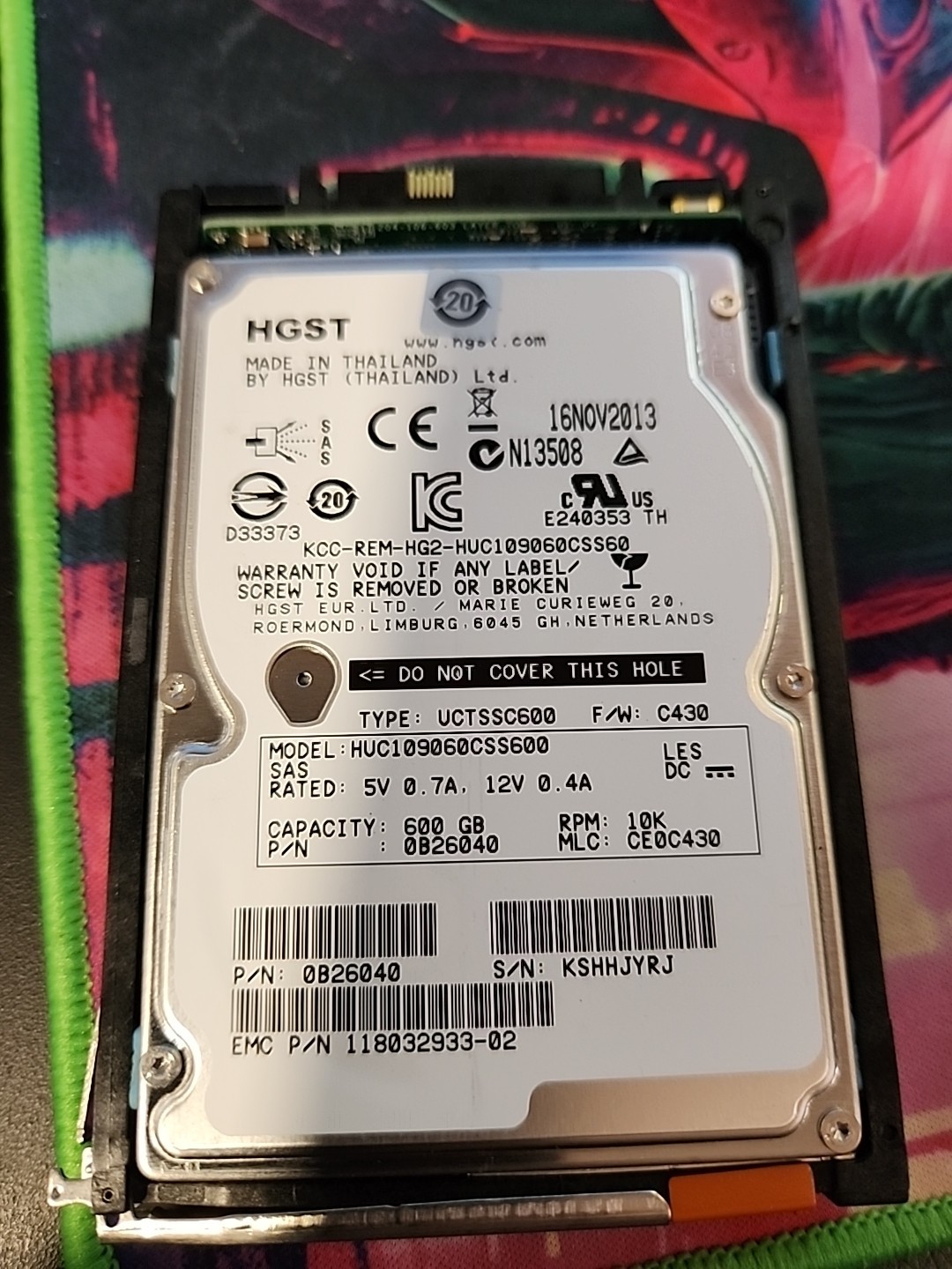 HGST HUC109060CSS600 600GB 10K RPM 6Gb/s 2.5” 64MB CACHE SAS HDD