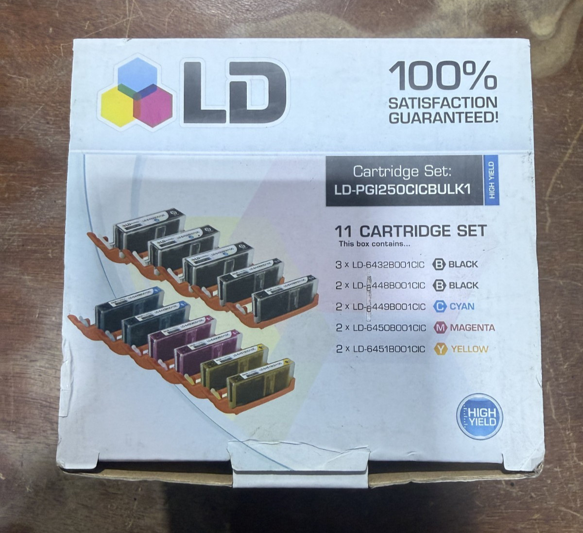 LD Canon Compatible 11-Cartridge Set (PGI250XL CLI251XL (UPC: 843964041876)
