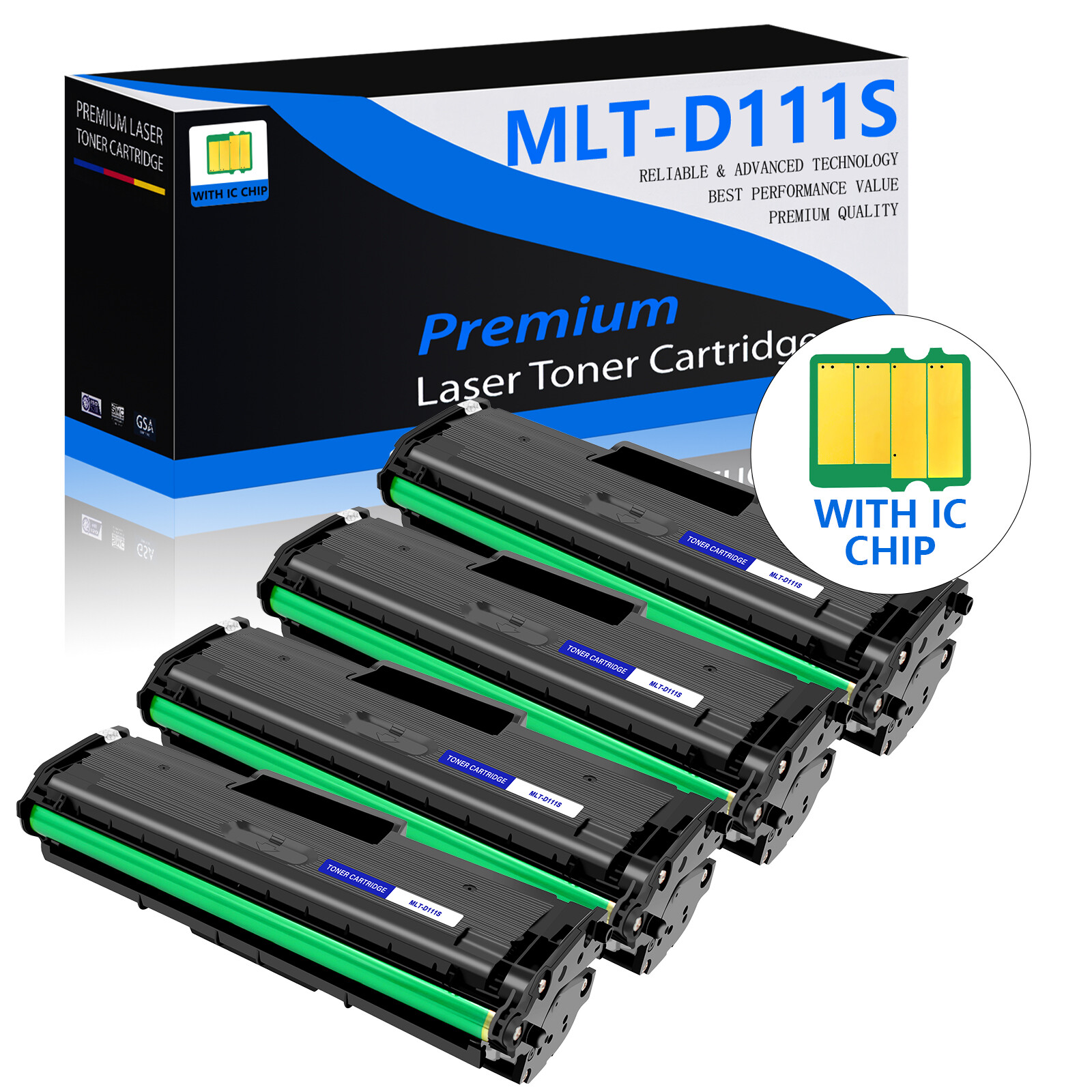 4PK MLT-D111S Toner Cartridge for Samsung Xpress M2021W M2071 M2071FH M2070FW
