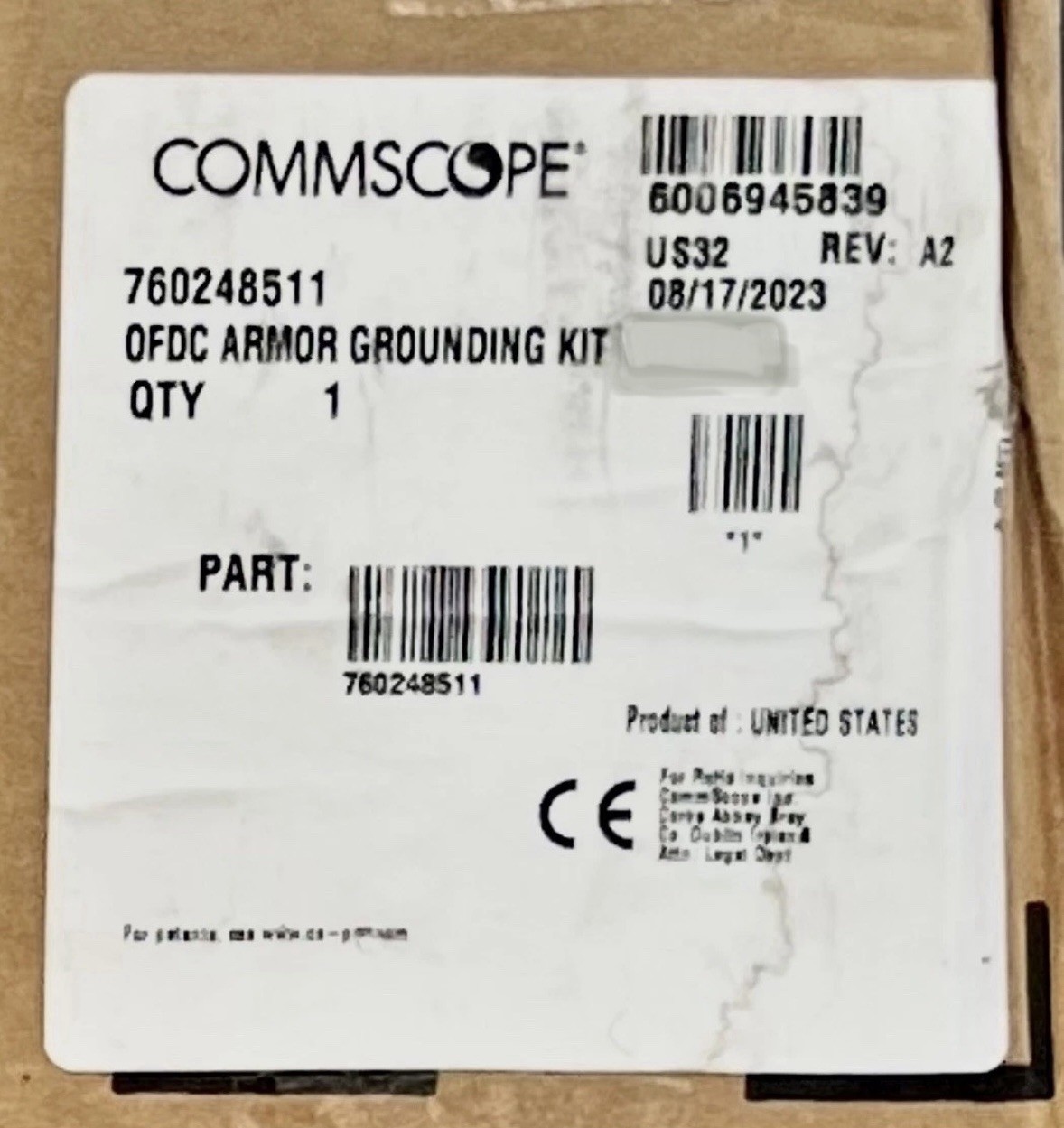 *NEW* Commscope OFDC Armor cable GROUNDING KIT