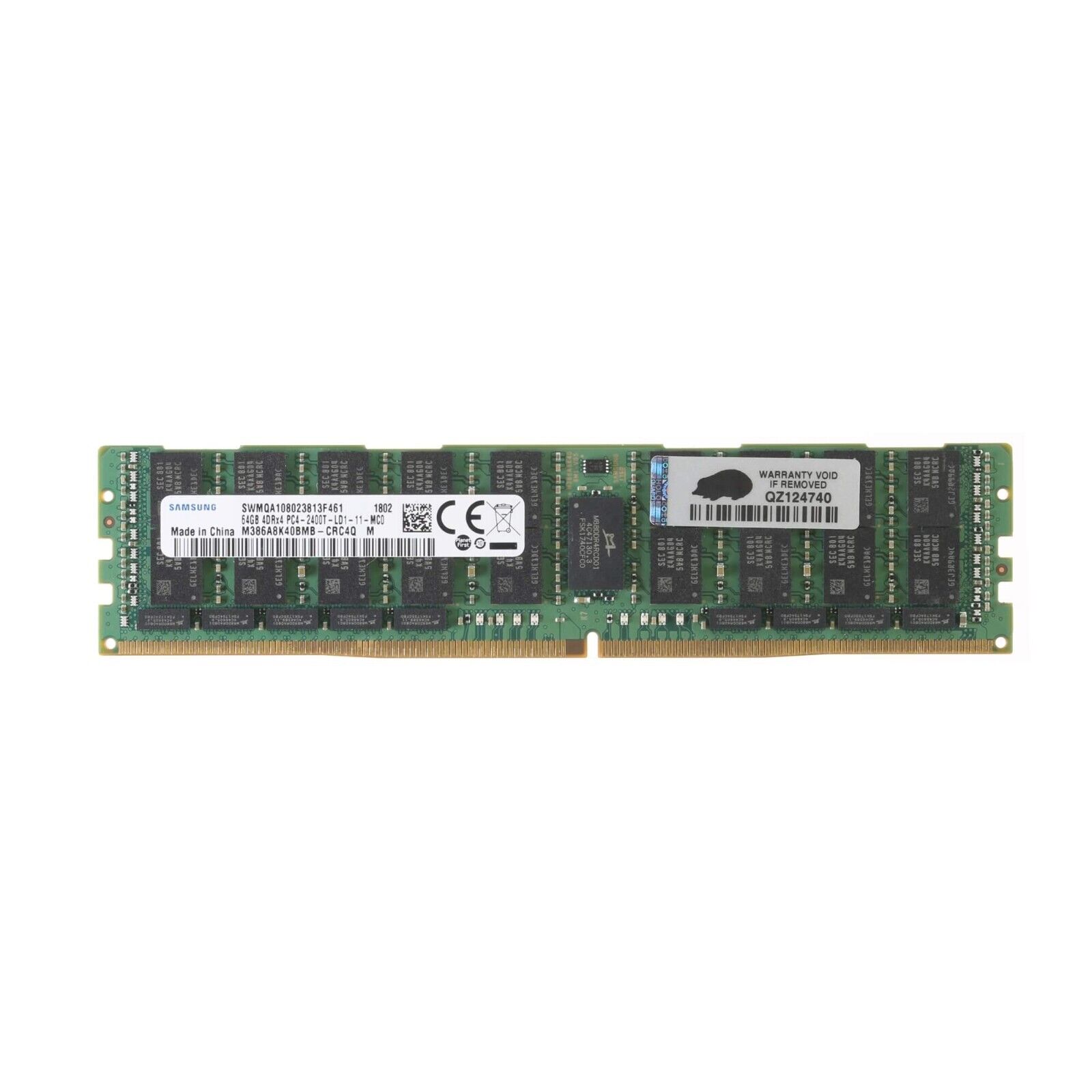 SAMSUNG 64GB 4DRX4 PC4-2400T-L (2400MHz) ECC MEMORY MODULE - M386A8K40BMB-CRC4Q