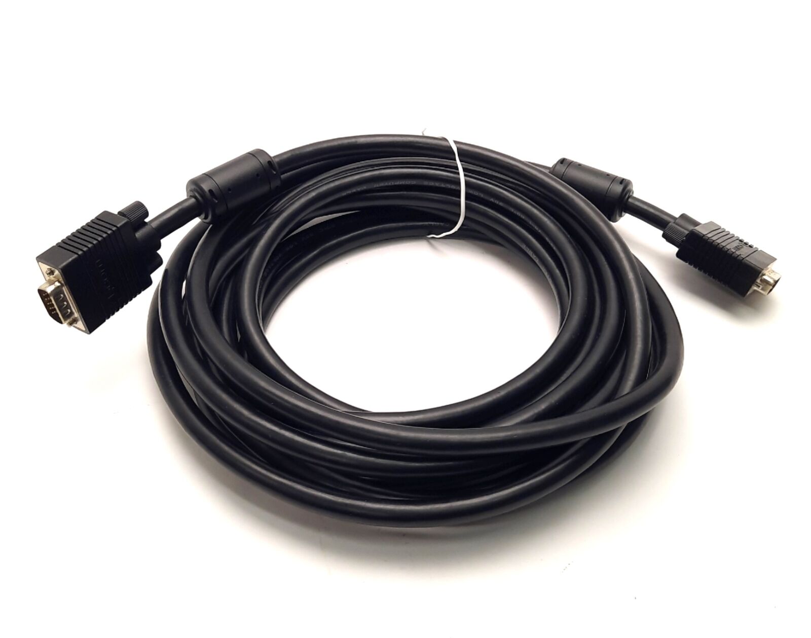 L-Com CTLF3VGAMM-20 VGA Cable HD15 Male to Male, Length 20\', Ferrite Cores Black