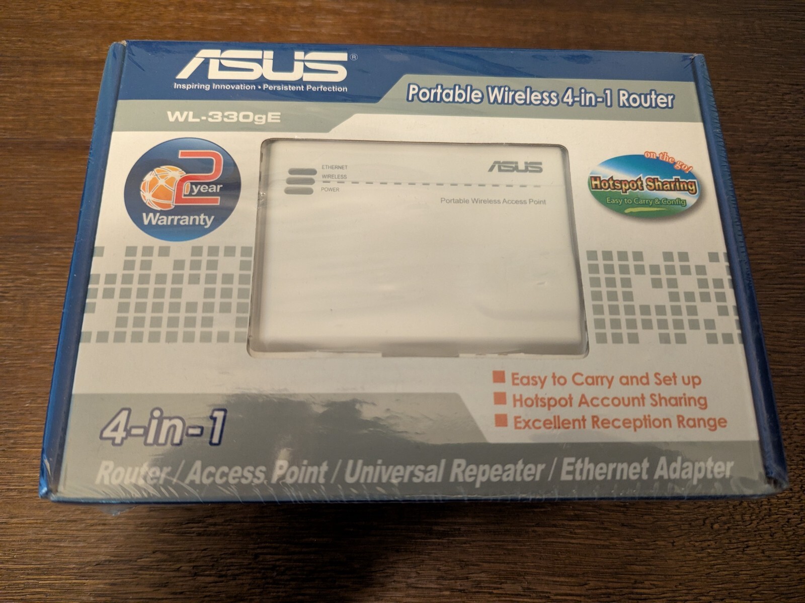 Asus WL-330gE Portable Wirless Router 4 In 1 Access Point Ethernet Adapter