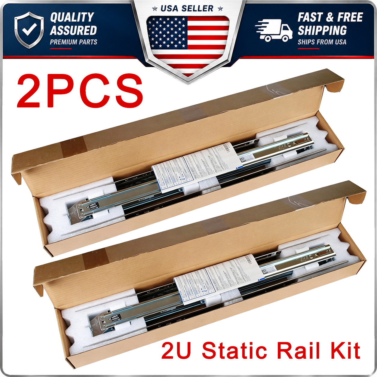 for Dell H872R PowerEdge R730/730xd R540 R740xd R510/520 R720 2U Static Rail Kit