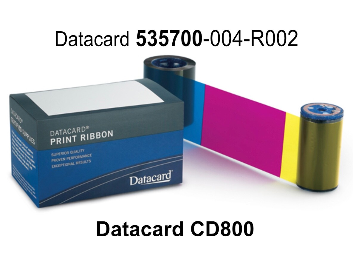 Datacard 535700-004-R002 Color Ribbon YMCKT 500 im. Replaces 535000-003 CD800 LA