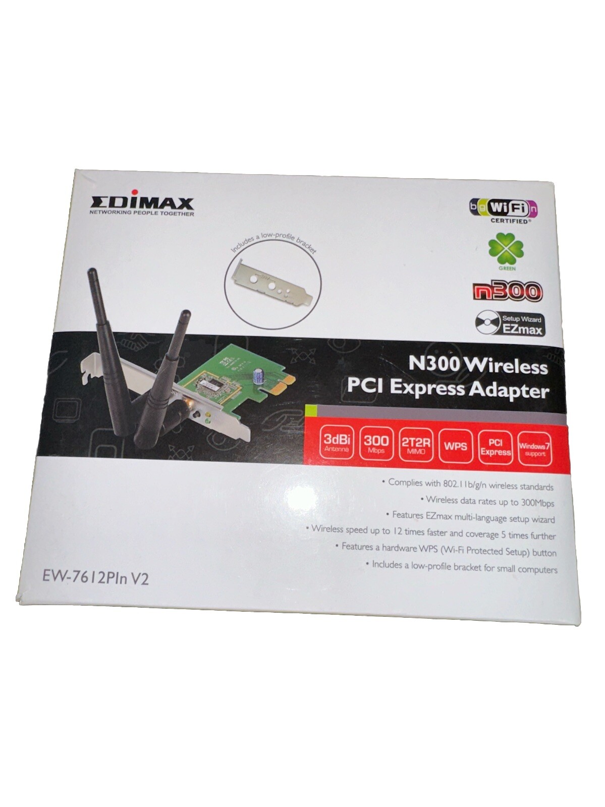 PCI Express WLAN Card Edimax EW-7612PIn V2 Board Stick 300Mbit WLAN Adapter
