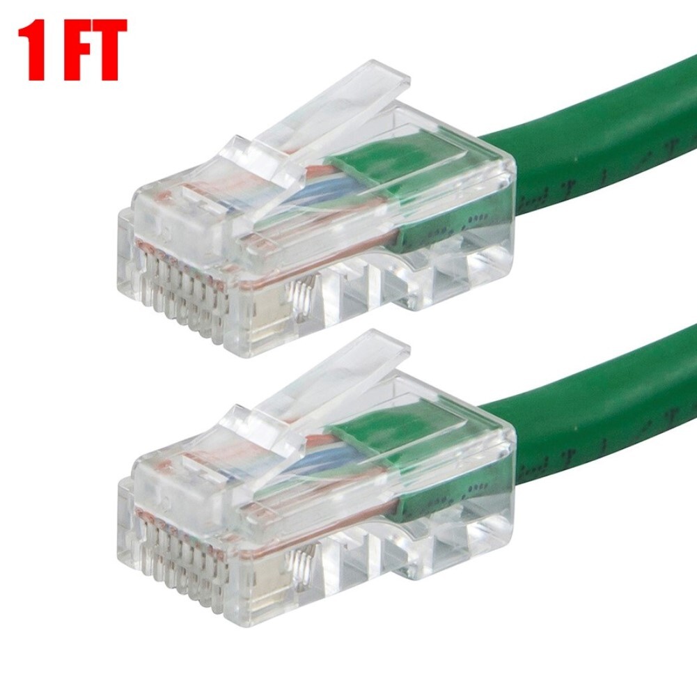 1FT CAT5E Ethernet LAN Network Patch Cable Internet Router Cord RJ45 UTP Green