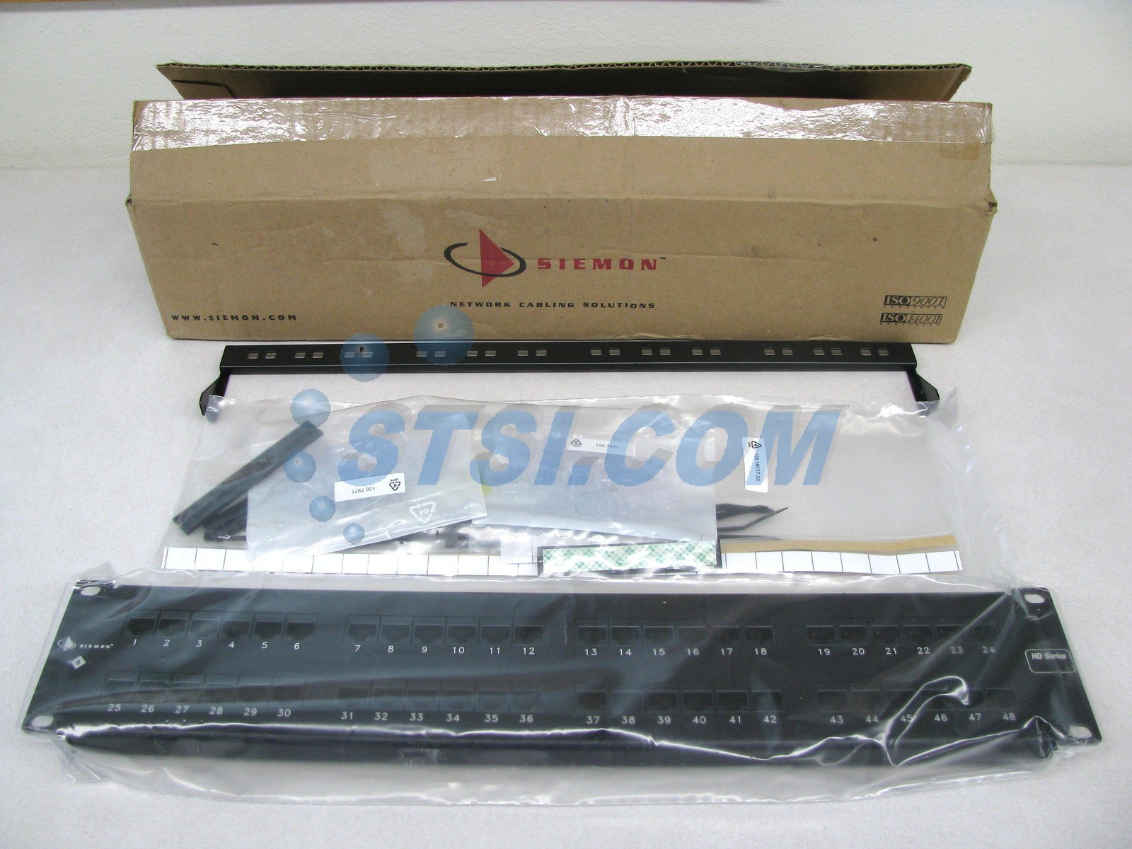 Siemon HD6-48 48-Port Cat6 Network Patch Panel, Flat 2U Black NEW SEALED ~STSI