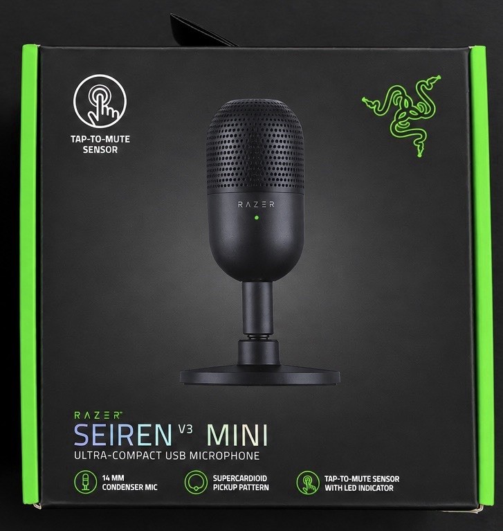 Razer Seiren V3 Mini USB Mic Black Tap-to-Mute LED Supercardioid