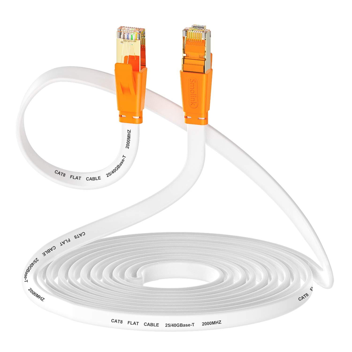 Ethernet Cable 15 FT, Cat 8 Ethernet Cable 2000Mhz 40Gbps, Internet Cable Pro...