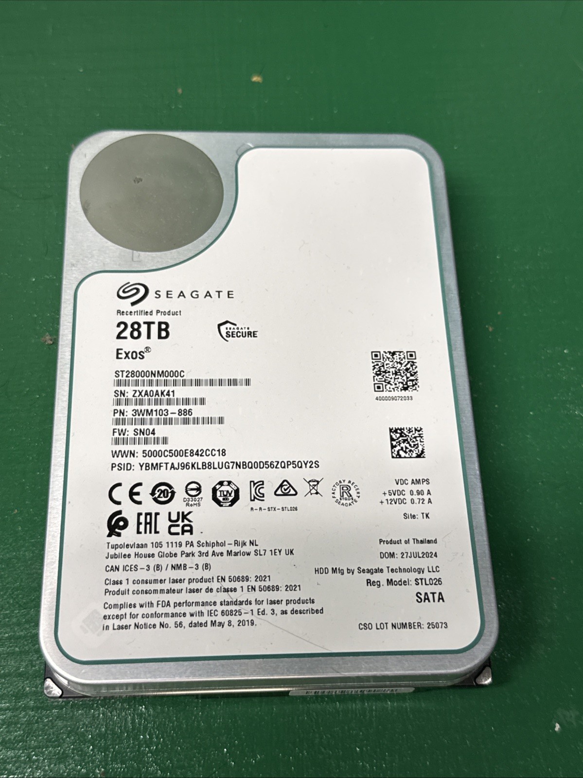 Seagate Exos 28TB HDD ST28000NM000C