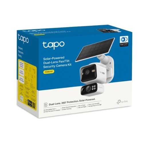 TP-Link TC93D KIT Solar-Powered Dual-Lens Pan/Tilt Security Camera Kit