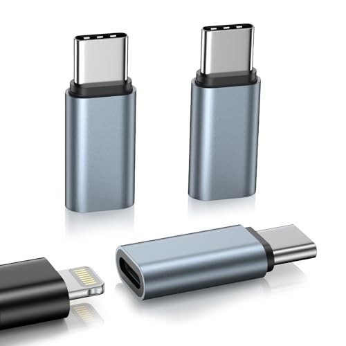 3-Pack Lightning to USB-C Adapter Fast Charge Data iPhone Samsung FROM USA 