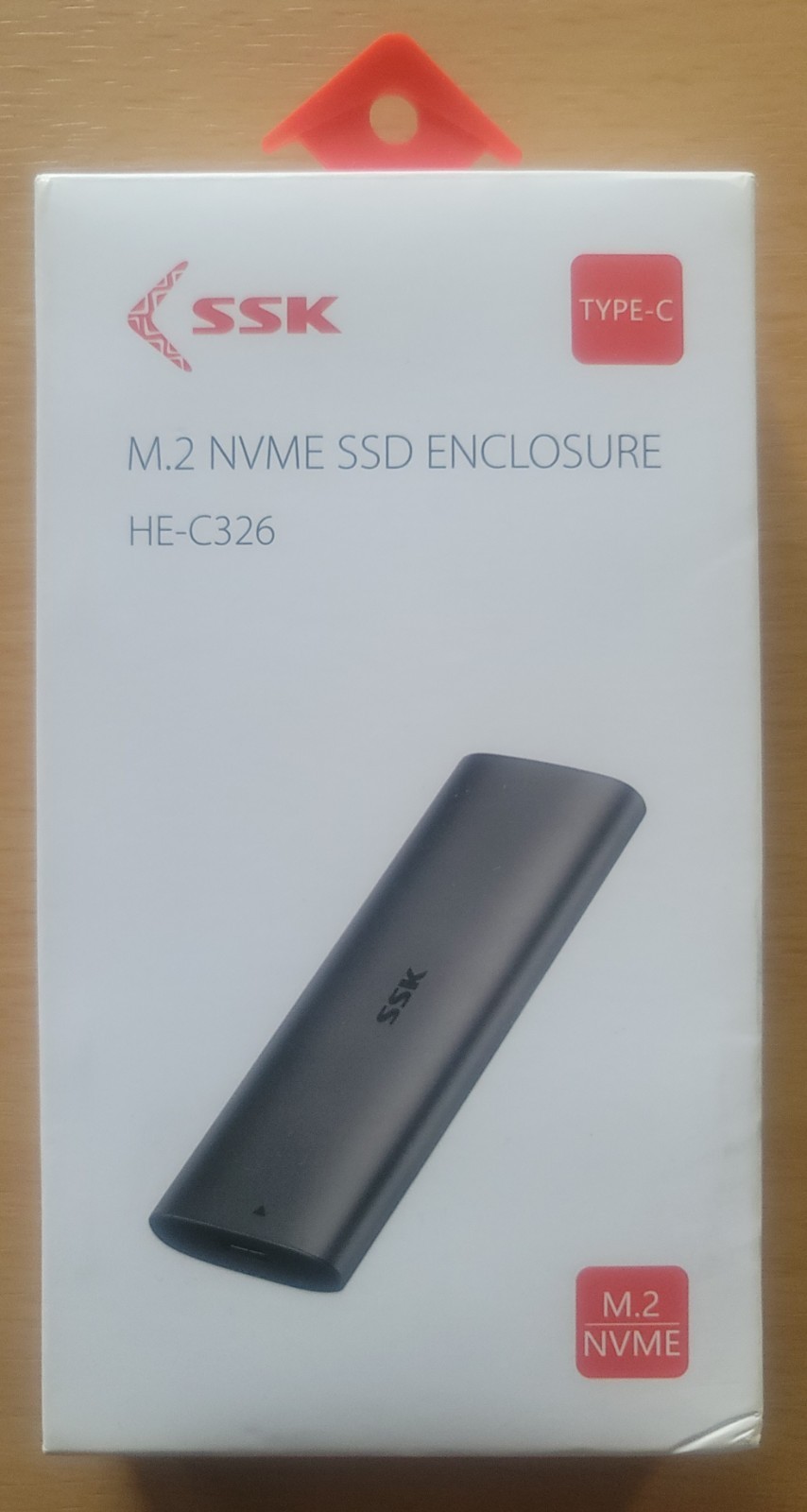 GENUINE SSK M.2 SSD ENCLOSURE HE-C326 Type C USB 3.2 Gen 2 NVME Imperfect Box
