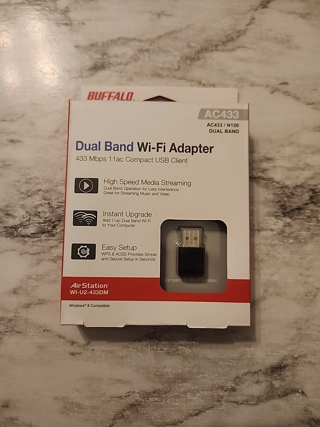 BUFFALO AirStation 433AC WI-U2-433DM - dual band usb network adapter
