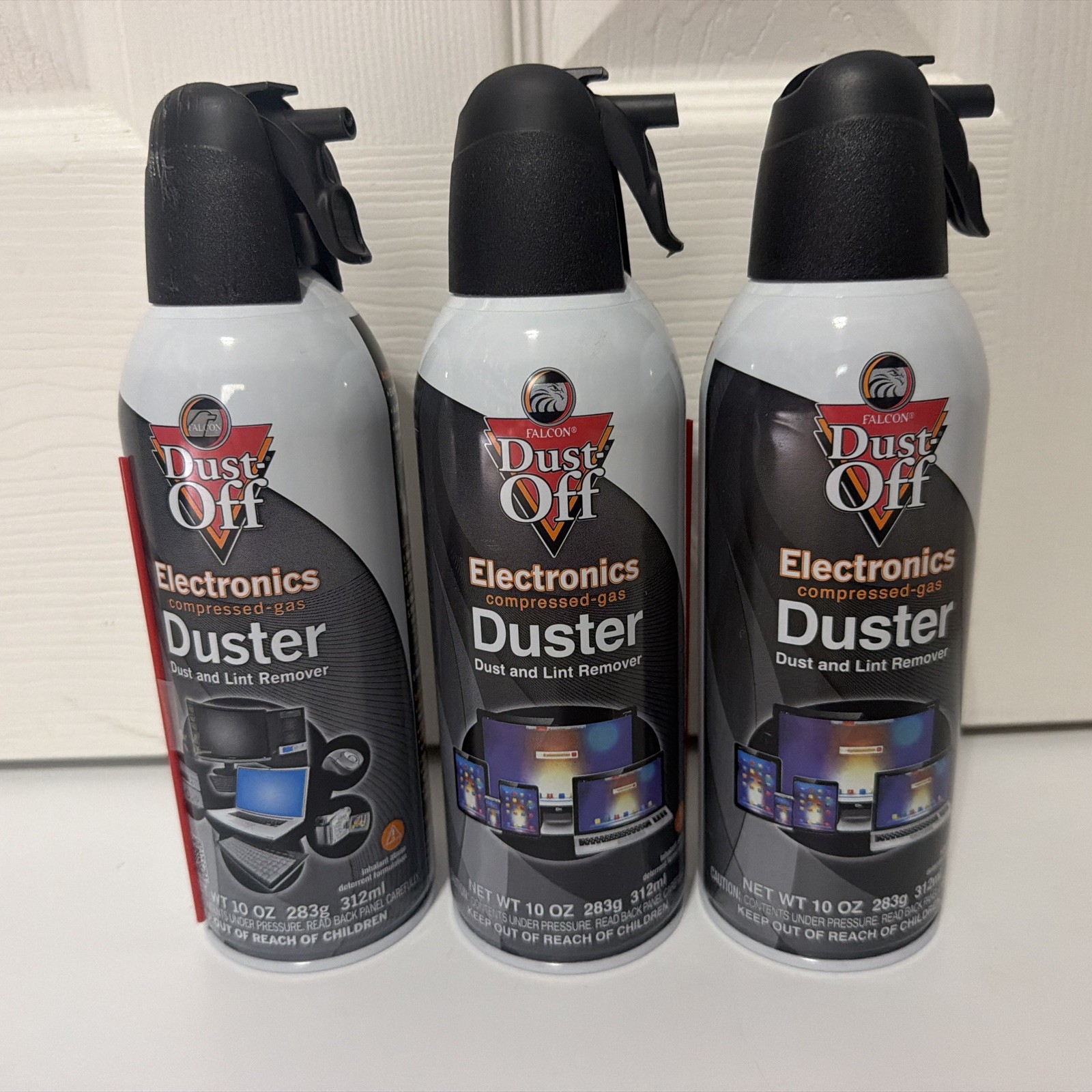 Dust-Off Compressed Air Duster Electronics Cleaner Keyboard PC Spray Set of 3