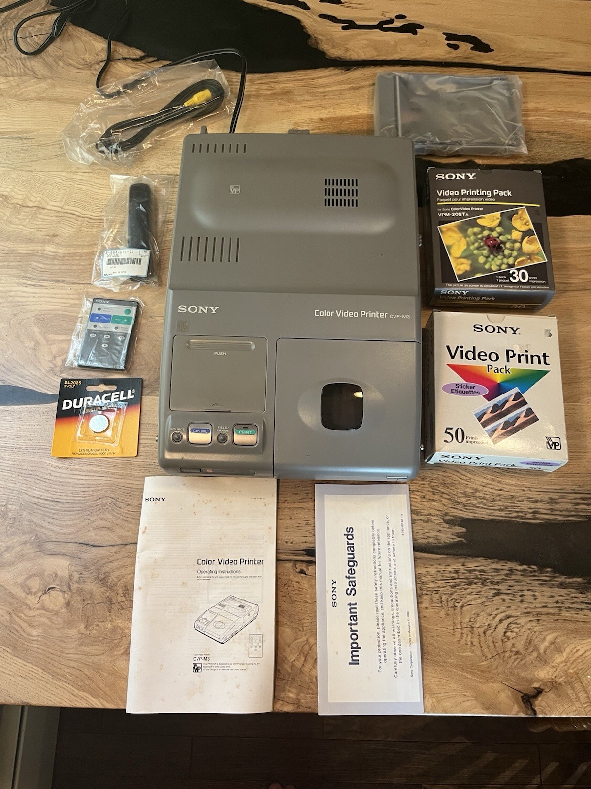 Sony Color Video Printer CVP-M3 • W/ Remote • Printing Packs • Accessories